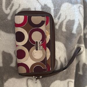 Coach Multicolor Circle Pattern Wallet